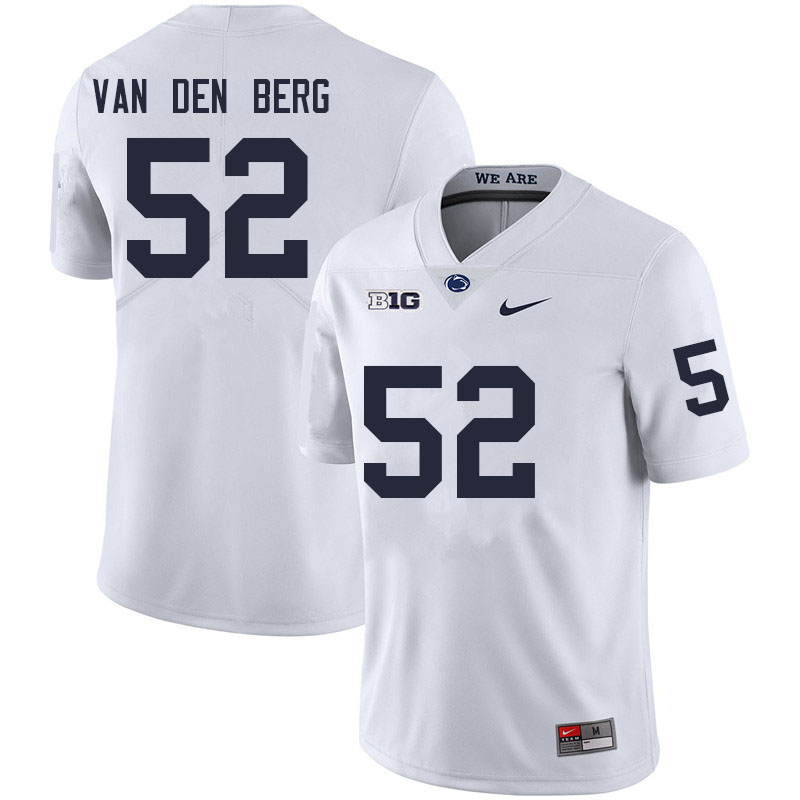 Men #52 Jordan van den Berg Penn State Nittany Lions College Football Jerseys Sale-White - Click Image to Close